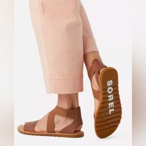 Sorel Ella II Flat Strappy Sandals in Velvet Tan Size 8 Used Exc MSRP $80